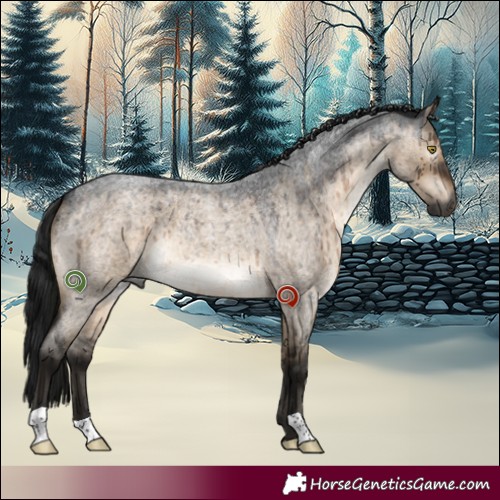 Horse Color:Gray Brown Roan Dun Brindle 