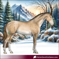 Horse Color:Buckskin Pearl Sabino 
