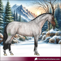 Horse Color:Brown Roan Tobiano 
