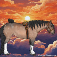 Horse Color:Bay Roan Tobiano