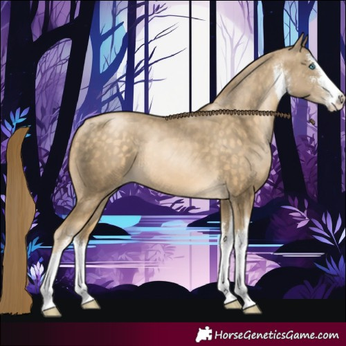Horse Color:White Spotted Buckskin Pearl 