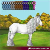 Horse Color:Watercolor Chocolate Silver Blue Onyx Chinchilla Ice Sabino 