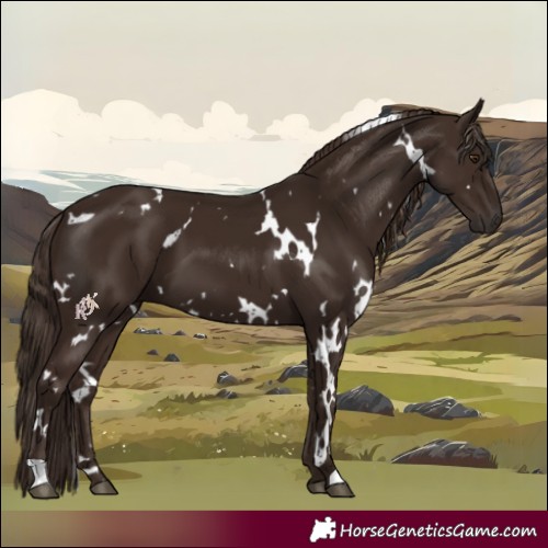 Horse Color:White Spotted Liver Chestnut 