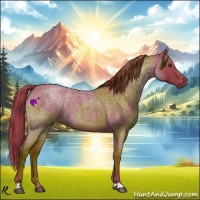 Horse Color:Watercolor Liver Red Roan 