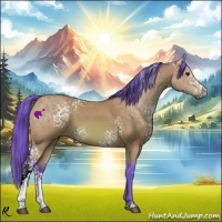 Horse Color:Watercolor White Spotted Bay 