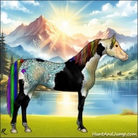 Horse Color:Painted Buckskin Sabino Tobiano Frame