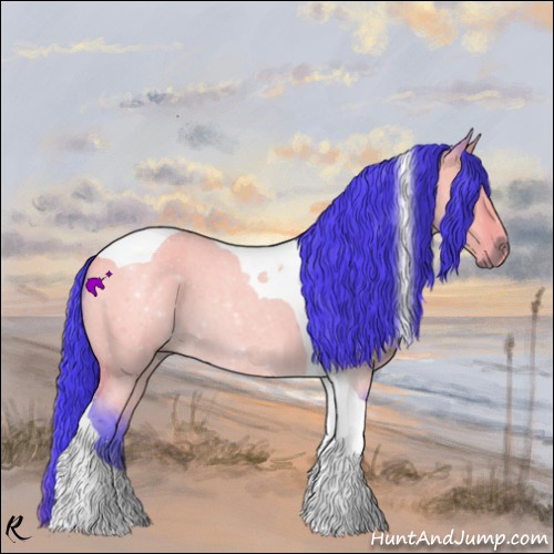 Horse Color:Watercolor Buckskin Roan Dun Tobiano 