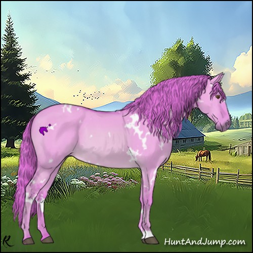 Horse Color:Watercolor White Spotted Red Dun