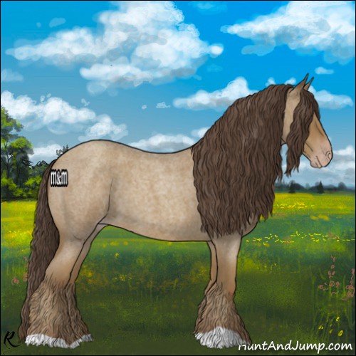 Horse Color:Classic Cream Champagne Roan