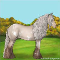Horse Color:White Spotted Silver Grullo Pearl Varnish