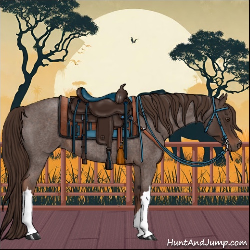 Horse Color:Liver Red Roan 