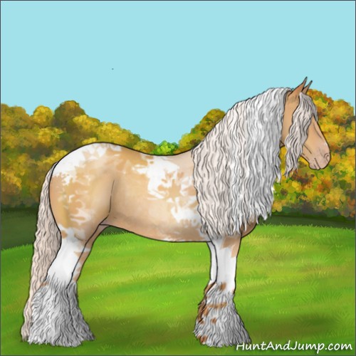 Horse Color:Silver Sable Cream Champagne Tobiano Rabicano 