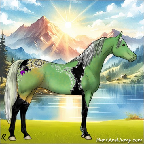 Horse Color:Watercolor Silver Brown Tobiano
