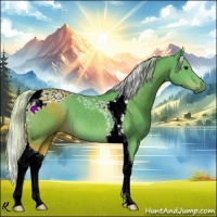 Horse Color:Watercolor Silver Brown Tobiano 