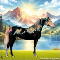 Horse Color:Watercolor White Spotted Chestnut Splash Tobiano