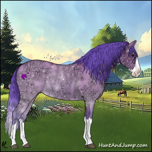 Horse Color:Watercolor Bay Ice Dun Splash 