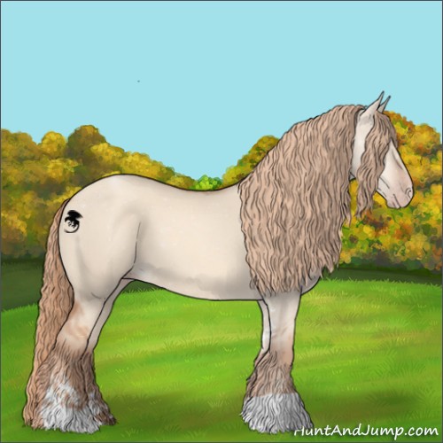 Horse Color:Gold Champagne Dun Sabino 