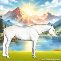 Horse Color:Cremello Splash  and Cremello Splash Frame 
