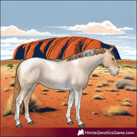 Horse Color:Red Roan Pearl Tobiano Frame 