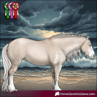 Horse Color:White Spotted Silver Grullo Pearl Mushroom
