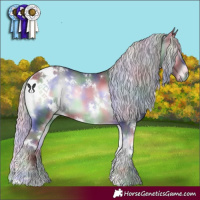 Horse Color:Nacre White Spotted Silver Blue Onyx Chinchilla