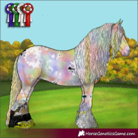 Horse Color:Nacre Watercolor White Spotted Liver Red Onyx 