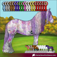 Horse Color:Nacre Watercolor White Spotted Red Onyx Ice