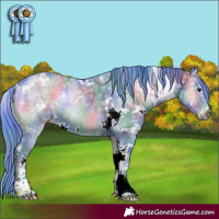 Horse Color:Nacre Watercolor White Spotted Red Onyx Ice