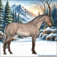Horse Color:Silver Brown Roan Dun Sabino Brindle 