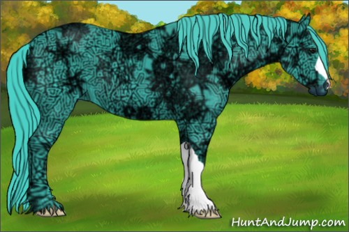 Horse Color:Watercolor Smoky Black Ice 