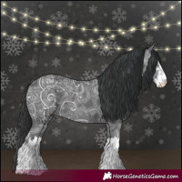 Horse Color:White Spotted Black Ice