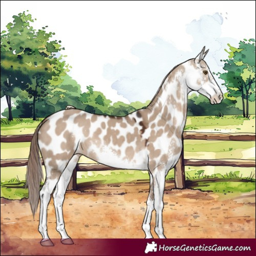 Horse Color:Liver Red Dun Sabino Leopard 