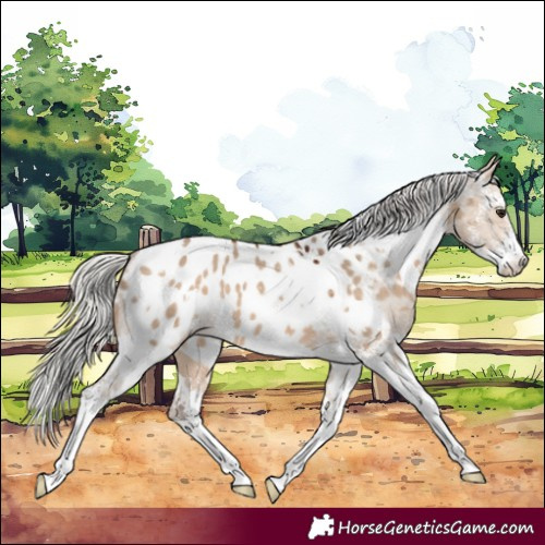 Horse Color:White Spotted Silver Brown Dun Sabino Near Leopard