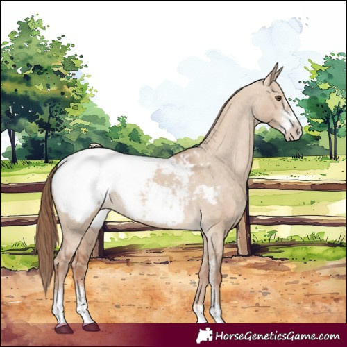 Horse Color:Red Dun Sabino Near Fewspot 