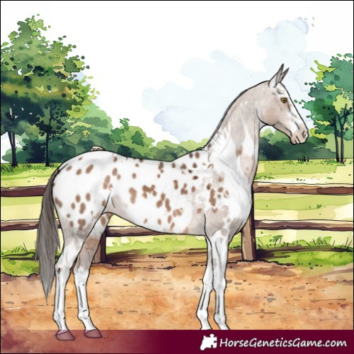 Horse Color:White Spotted Liver Red Dun Blanket