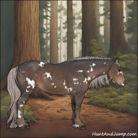 Horse Color:White Spotted Silver Black Sabino 