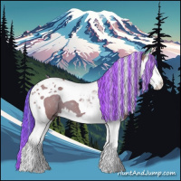 Horse Color:Painted Watercolor Brown Splash Tobiano 