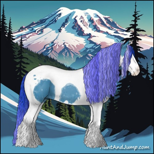 Horse Color:Painted Watercolor Black Splash Tobiano 