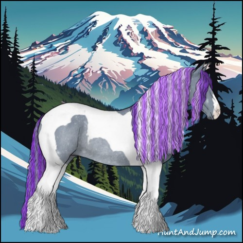 Horse Color:Painted Watercolor Black Tobiano Rabicano 