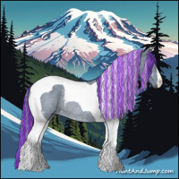 Horse Color:Painted Watercolor Black Tobiano Rabicano