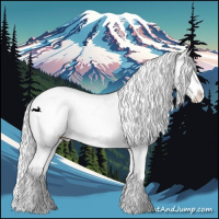 Horse Color:White Spotted Silver Bay Chinchilla Pearl Tobiano