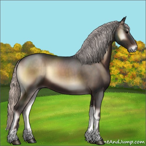 Horse Color:Silver Brown Onyx Sabino 