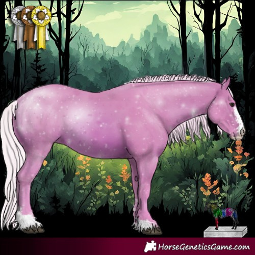 Horse Color:Watercolor Chocolate Silver Bay Sabino Rabicano 