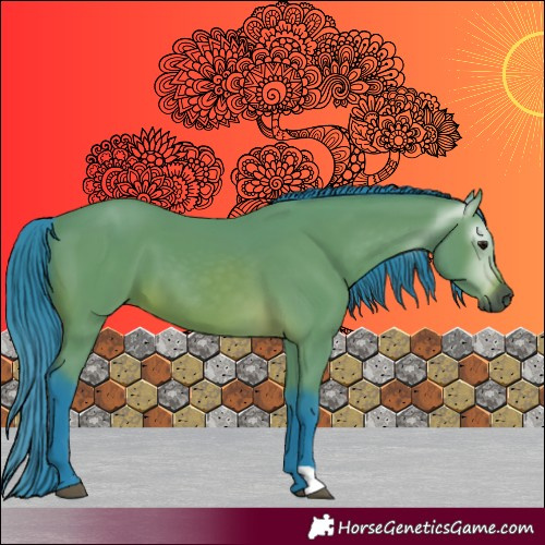 Horse Color:Gray Watercolor Bay 