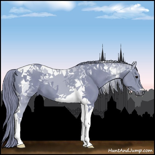 Horse Color:Watercolor Black Tobiano 