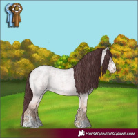Horse Color:Chocolate Blue Onyx Ice Roan Mushroom Sabino 
