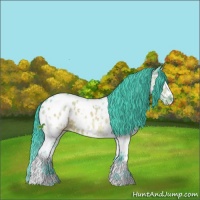 Horse Color:Watercolor Bay Ice Sabino Splash Blanket 