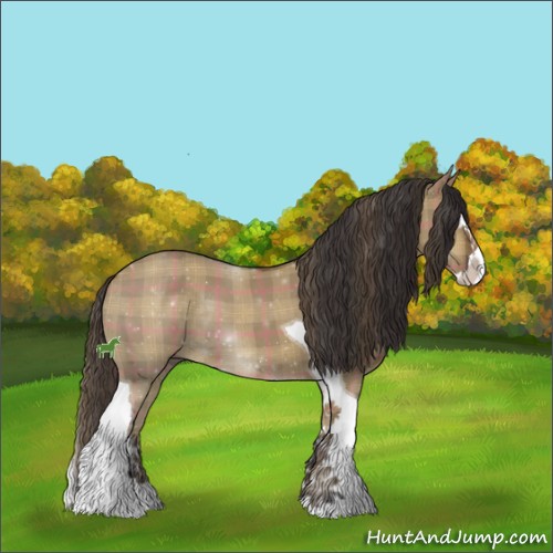 Horse Color:Plaid Smoky Grullo Splash Tobiano Rabicano