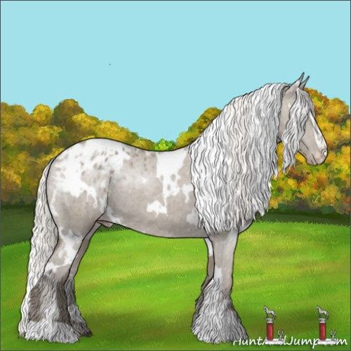 Horse Color:White Spotted Silver Smoky Grullo Sabino Varnish