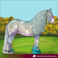 Horse Color:Watercolor White Spotted Silver Bay Ice Onyx 